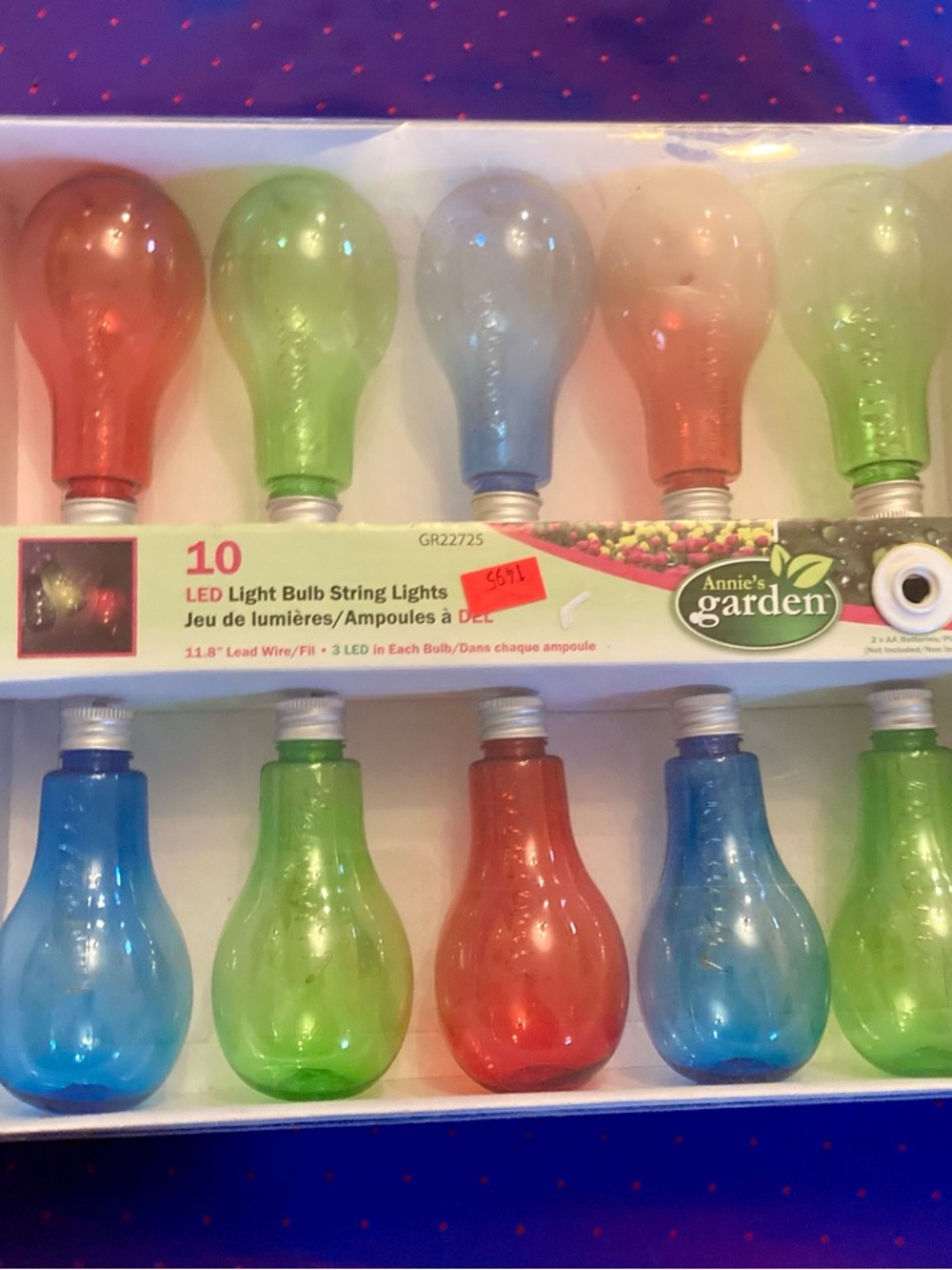 Multi-Color LED Light Bulb String Lights